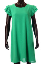 olasz női vékony ruha ujjatlan A vonalú kerek nyakú térd