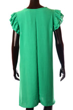 olasz női vékony ruha ujjatlan A vonalú kerek nyakú térd