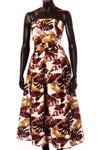 olasz női mintás vékony pamutban gazdag ruha ujjatlan váll nélküli maxi