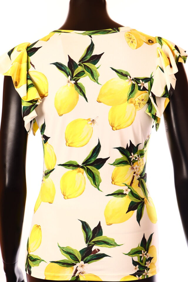 olasz női mintás felső ujjatlan alakhangsúlyozó kerek nyakú