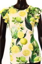 olasz női mintás felső ujjatlan alakhangsúlyozó kerek nyakú