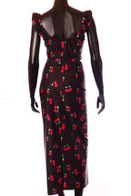 olasz női mintás vékony szett ujjatlan hosszú V nyakú