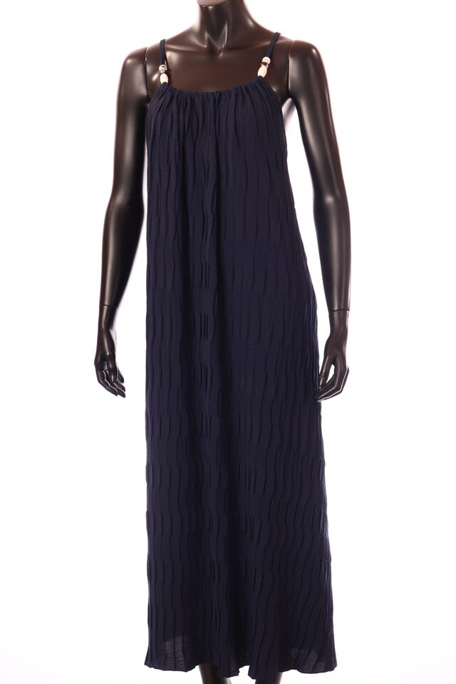 olasz női ruha ujjatlan kerek nyakú maxi