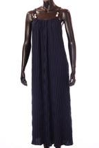 olasz női ruha ujjatlan kerek nyakú maxi