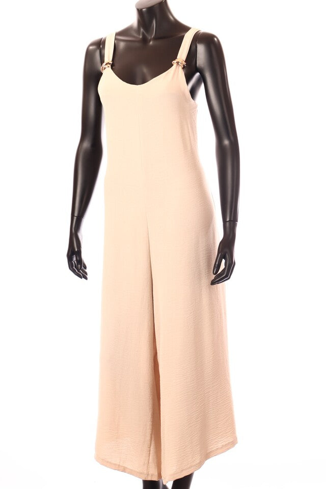 olasz női vékony overál ujjatlan hosszú V nyakú