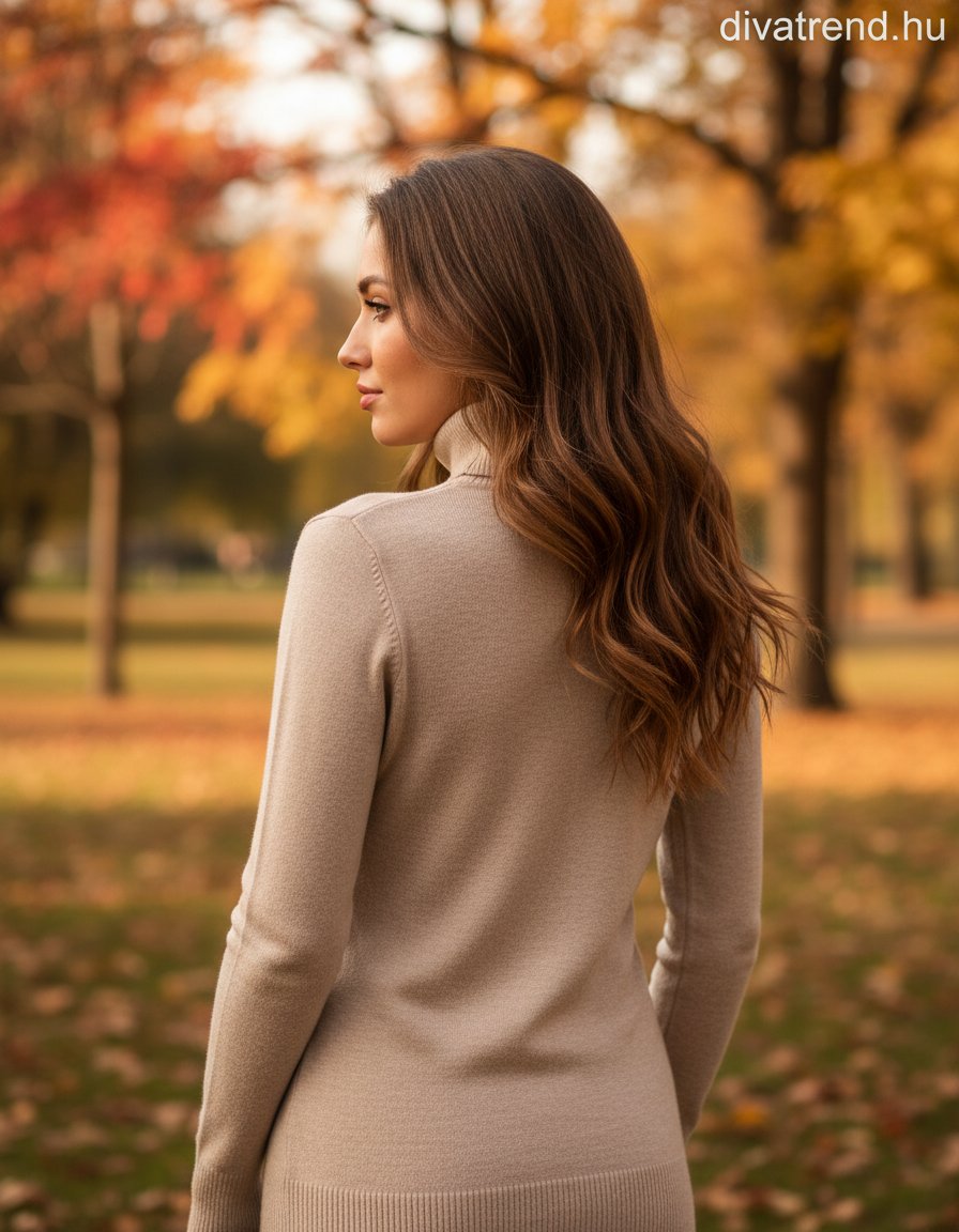 Zstudio női kötött felső hosszú ujjú alakhangsúlyozó magas nyakú