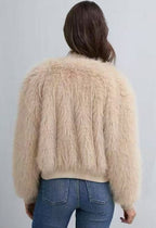 műszőrme kabát átmeneti hátulnézet