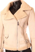 női műírha kabát bézs