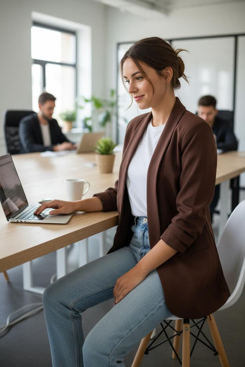 barna sötét blézer