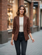 barna sötét blézer