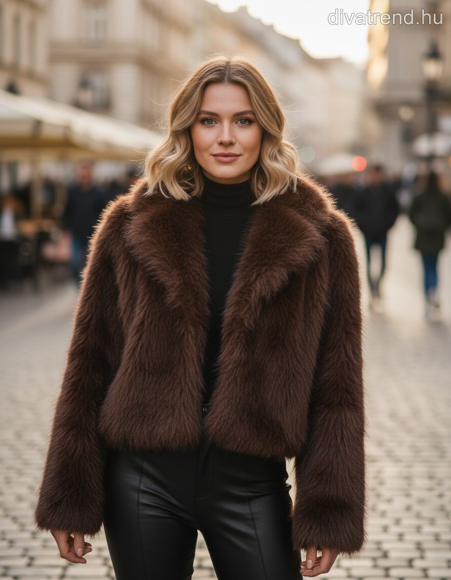 3DESY női vastag műszőrme egyéb kabát jellegű rövidebb hosszú ujjú V nyakú