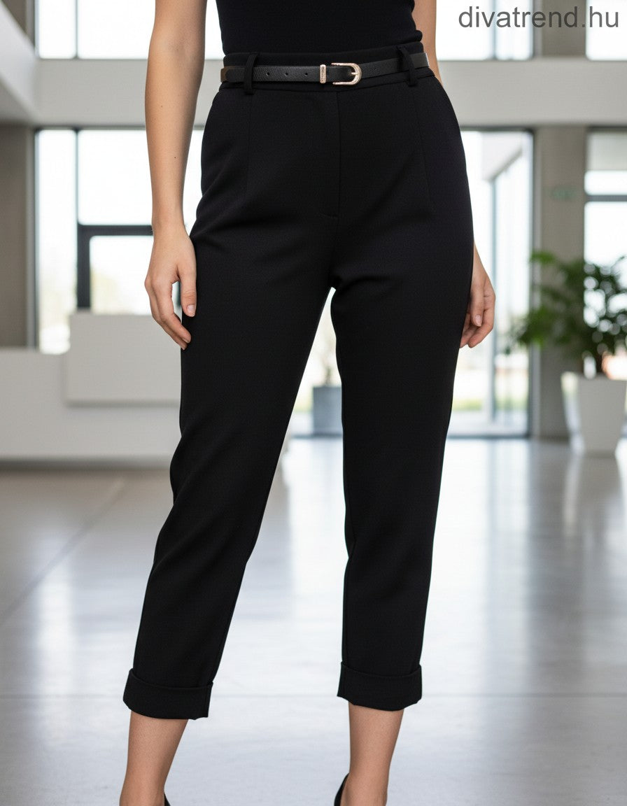 fekete capri nadrág