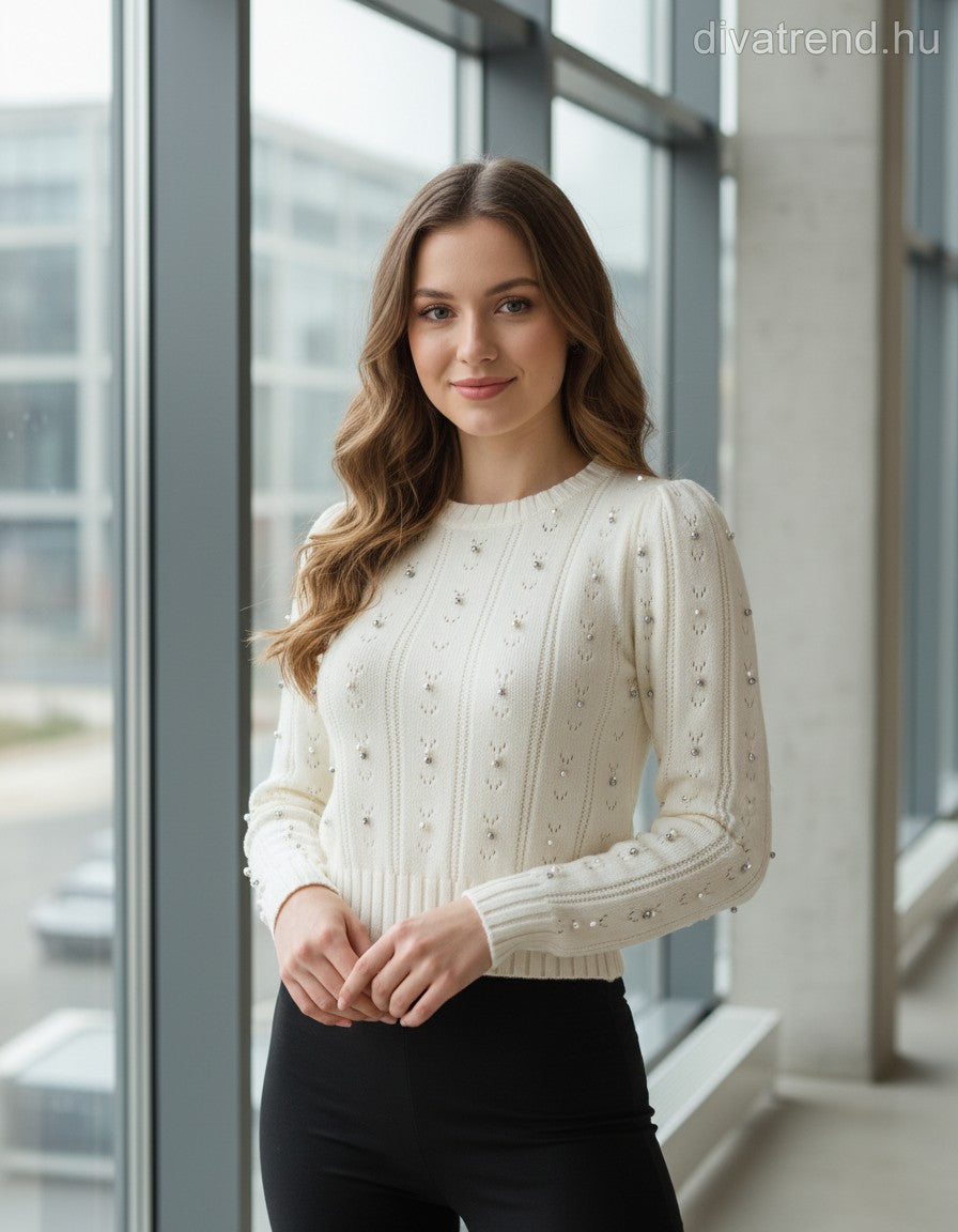 Zstudio női felső hosszú ujjú alakhangsúlyozó kerek nyakú