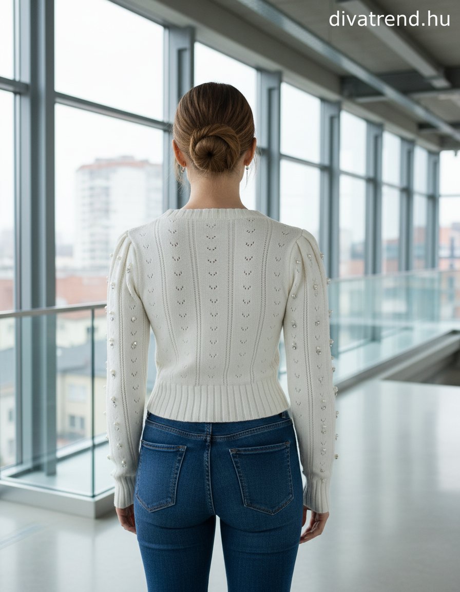 Zstudio női felső hosszú ujjú alakhangsúlyozó kerek nyakú