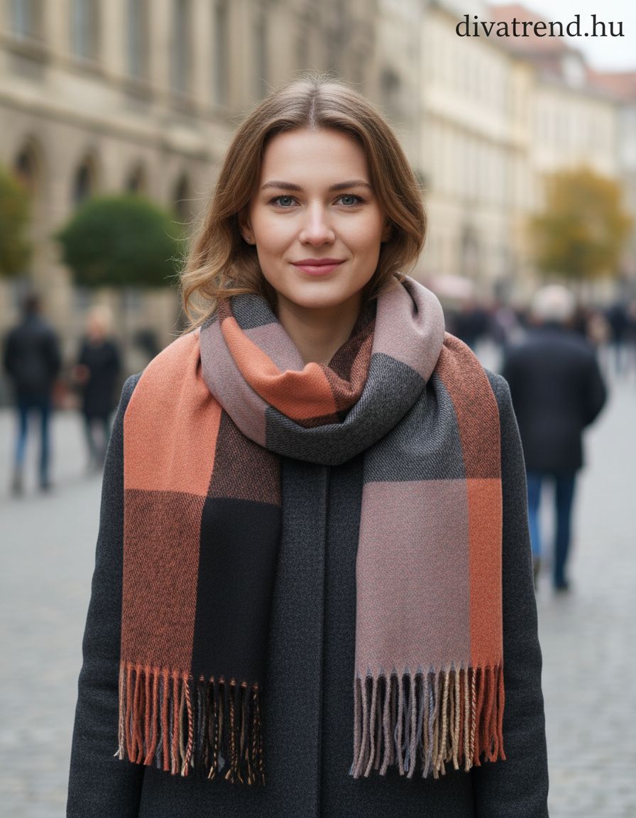 Yuongoia női kockás sál szalag