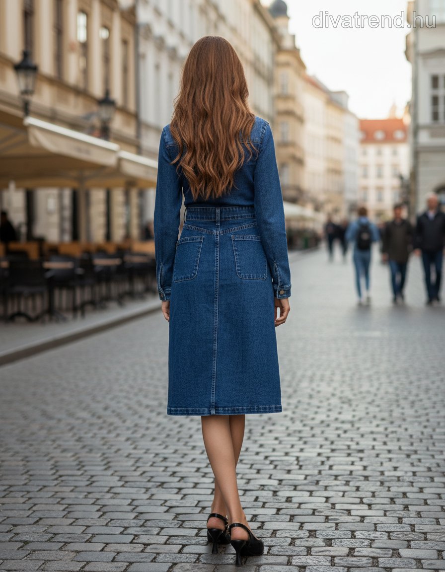 KissPink midi farmer ruha hátulról