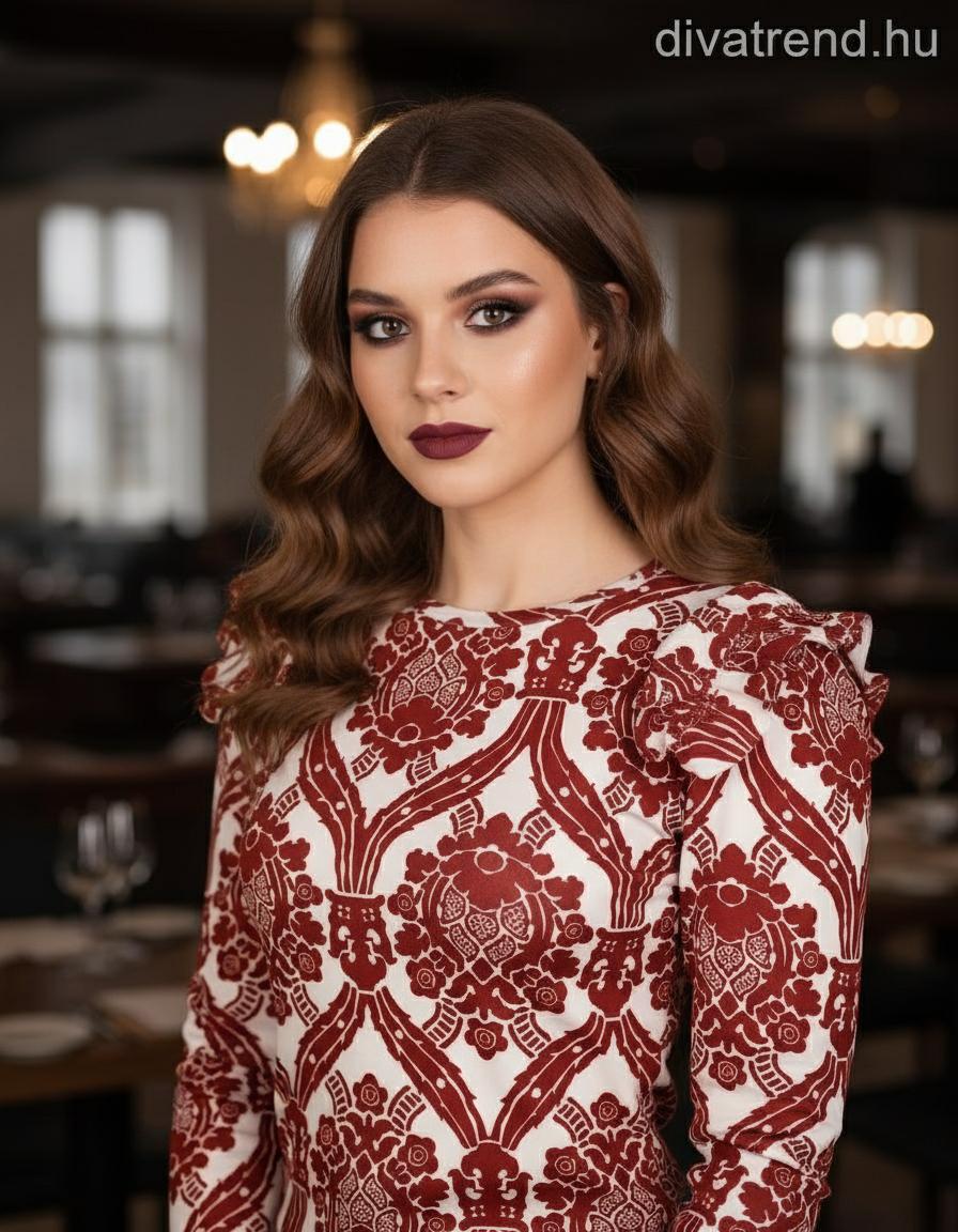 barna Kikiriki női barokk mintás felső