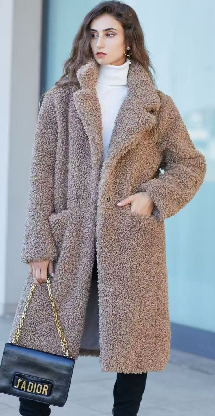 3DESY női kabMellBlé hosszabb hosszú ujjú V nyakú