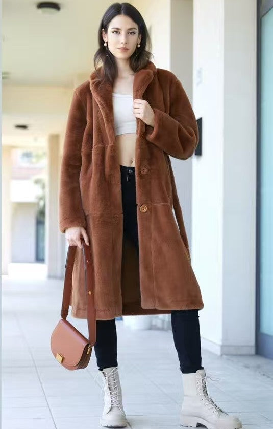 3DESY női kabMellBlé hosszabb hosszú ujjú V nyakú