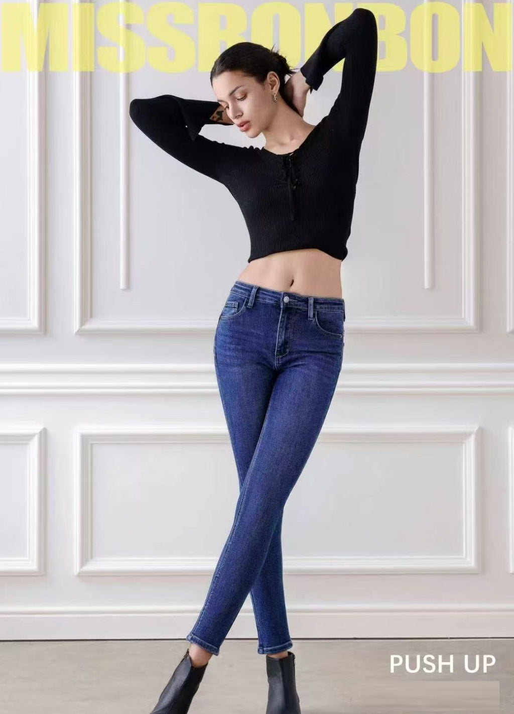 MissBonBon női farmer nadrág hosszú alakhangsúlyozó skinny