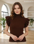 Zstudio női kötött felső ujjatlan alakhangsúlyozó magas nyakú