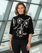 Zstudio női felső háromnegyedes ujjú kerek nyakú