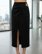 olasz női velúr hatású szoknya maxi