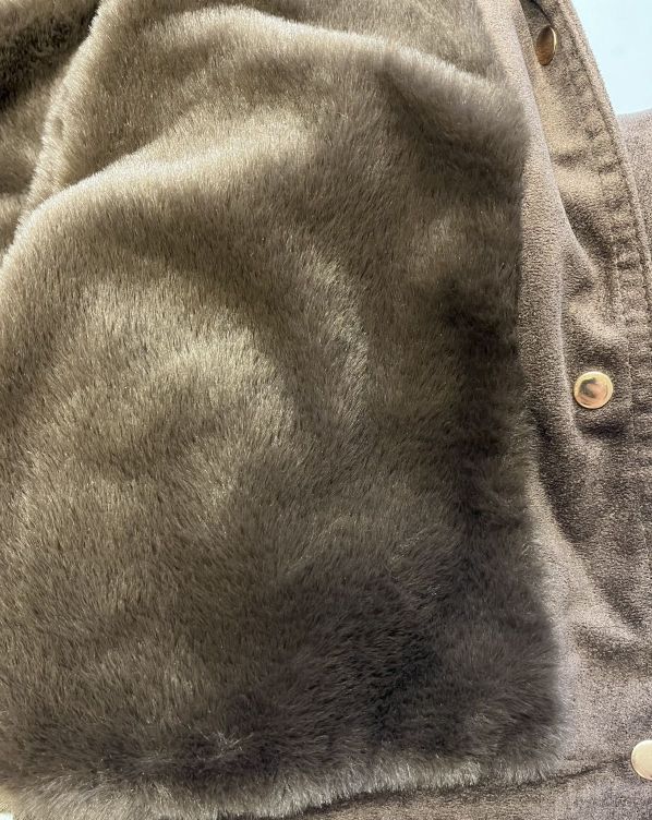 FlamMode női bélelt velúr bőrkabát műszőrmével bélés