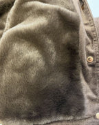 FlamMode női bélelt velúr bőrkabát műszőrmével bélés