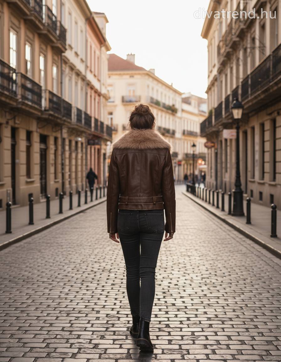 Softy női bőr hatású kabMellBlé hosszú ujjú kerek nyakú