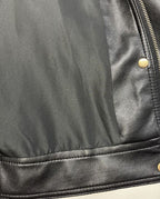 Softy női bőr hatású kabMellBlé hosszú ujjú kerek nyakú