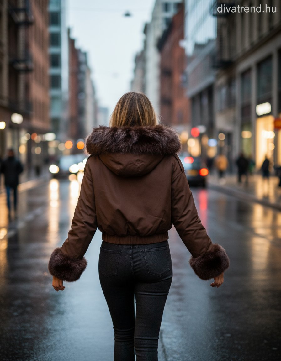 FlamMode női átmeneti kabát hosszú ujjú V nyakú