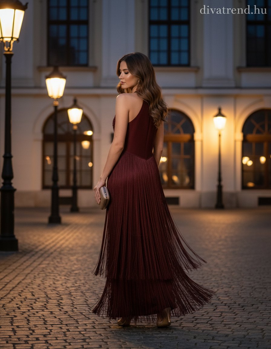 F&P női ruha ujjatlan alakhangsúlyozó kerek nyakú térd