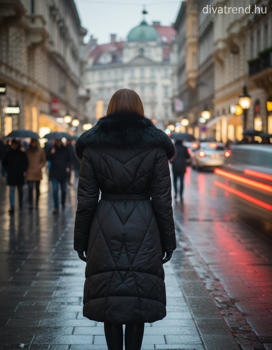 MonteCervino női téli kabát hosszabb hosszú ujjú magas nyakú