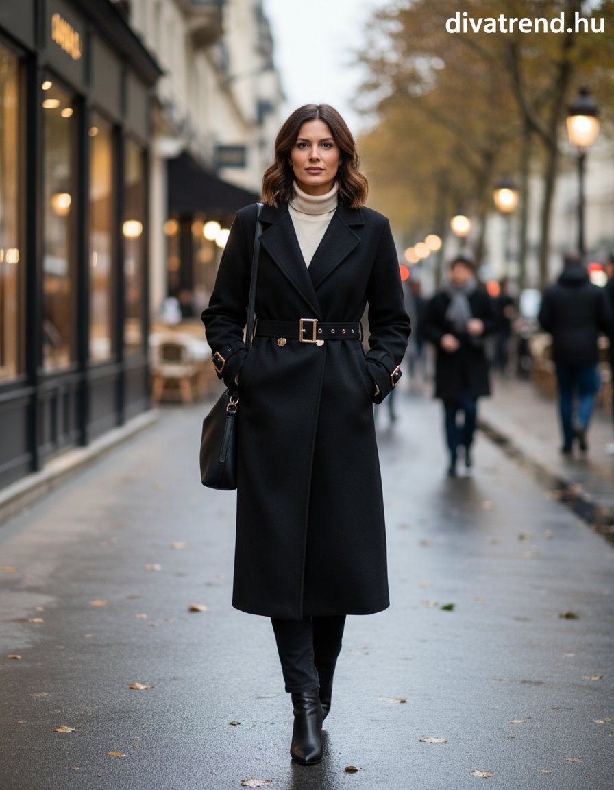 olasz női egyéb kabát jellegű hosszabb hosszú ujjú V nyakú