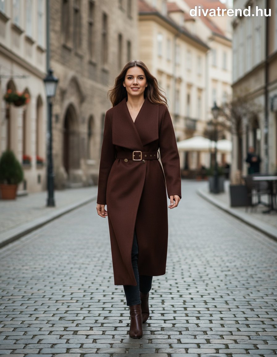 olasz női egyéb kabát jellegű hosszabb hosszú ujjú V nyakú