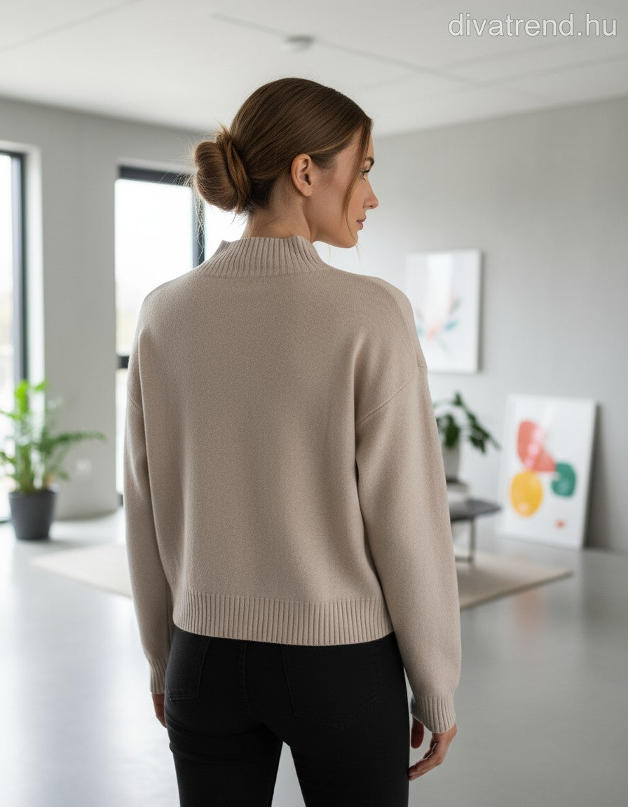 Zstudio női felső hosszú ujjú magas nyakú