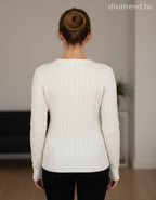 PhiPhiStar női felső hosszú ujjú alakhangsúlyozó kerek nyakú