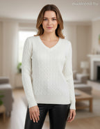 PhiPhiStar női felső hosszú ujjú alakhangsúlyozó V nyakú