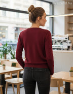 PhiPhiStar női felső hosszú ujjú alakhangsúlyozó kerek nyakú