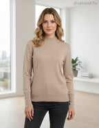 PhiPhiStar női felső hosszú ujjú alakhangsúlyozó magas nyakú