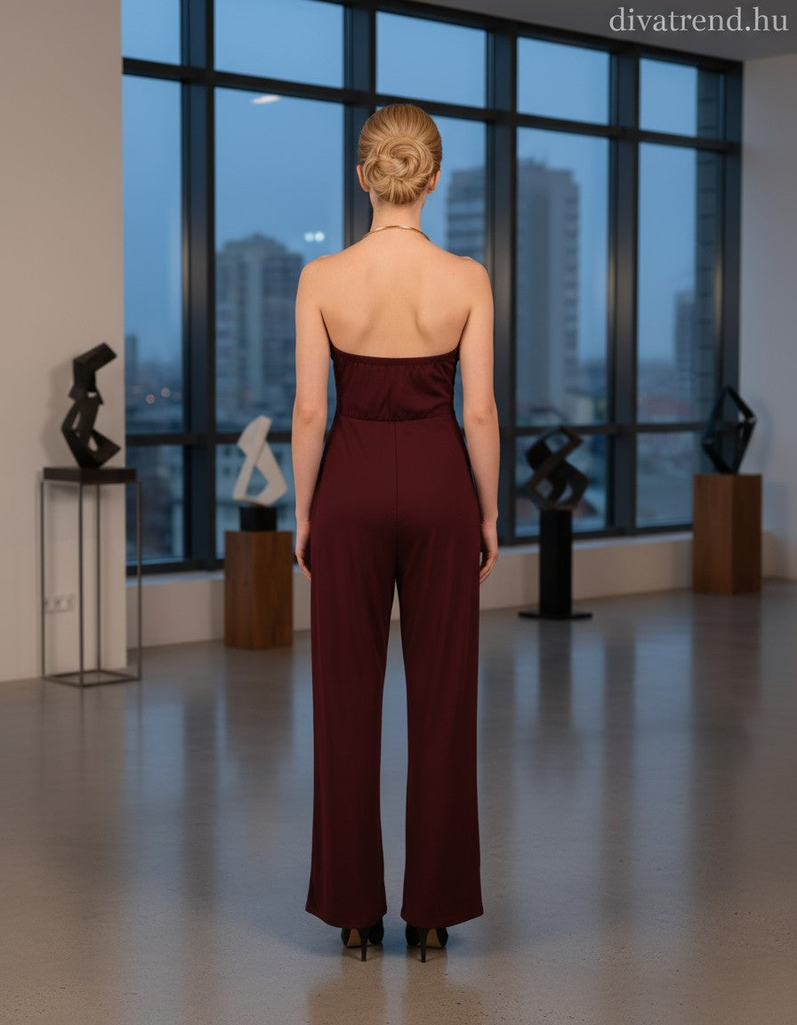 női overál ujjatlan hosszú hátulról