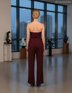 női overál ujjatlan hosszú hátulról