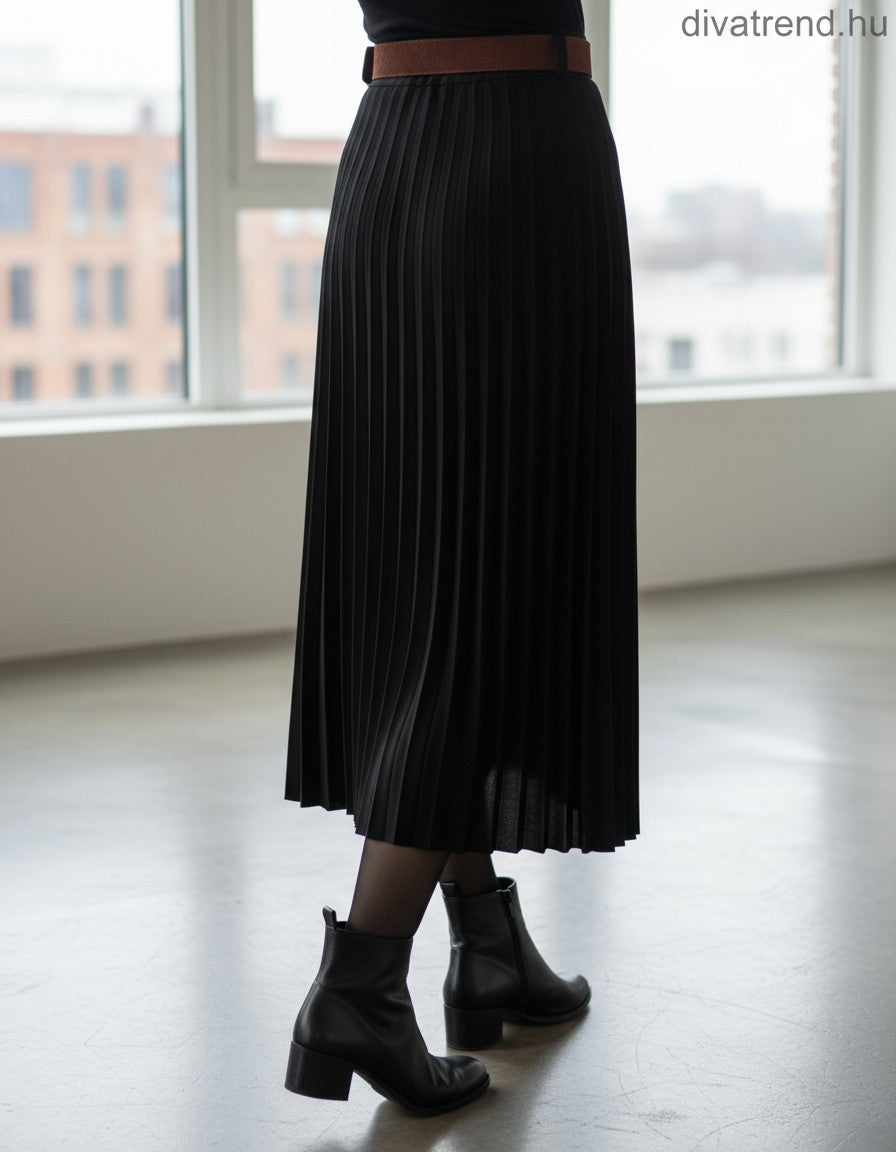 olasz női szoknya midi A vonalú