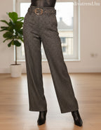 szürke bő szárú nadrág