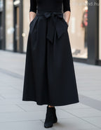 fekete A-vonalú maxiszoknya