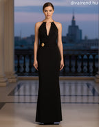 Lovery női ruha ujjatlan V nyakú maxi