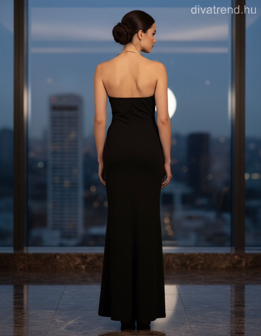 Lovery női ruha ujjatlan V nyakú maxi