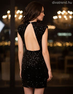 olasz női ruha ujjatlan kerek nyakú térd