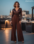 barna flitteres női overál hosszú